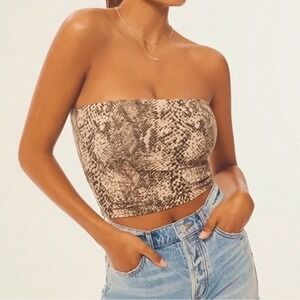 Silence + Noise | Urban Outfitters Snake Print Strapless Tube Top size Medium